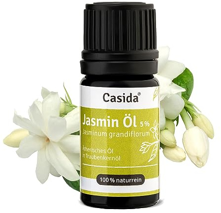 Jasmin Öl 5% – Duftöl in Traubenkernöl für die Aromapflege - Aus der Apotheke - 5 ml