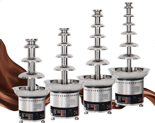 Fontana della fonduta del cioccolato per uso commerciale con controllo della temperatura - attrezzatura perfetta del buffet del partito per la cerimonia nuziale ed il ristorante