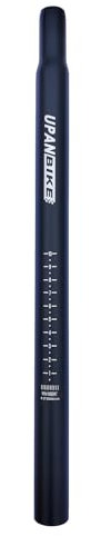 UPANBIKE Aluminiumlegering 25,4 mm 27,2 mm 28,6 mm 30,4 mm 30,9 mm 31,6 mm cykelstolpe längd 400 mm svart för mountainbike fast växel cykel sadelstolpe