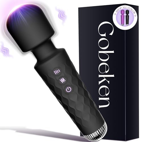 Gobeken Vibrator Vibration für frauen, Dildo mit 10 Vibrationsintensitäten, Sex spielzeug für die frau paare 20 Frequenzen, Vibratorensets für frauen klitoris Massagestab Schwarz Fingerüberzieher