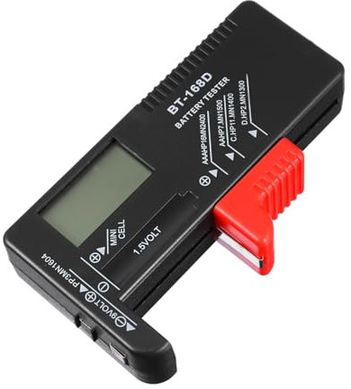 KONTONTY Testeur De Piles Numérique Portable Pour Aa Aaa Et Bouton Avec Affichage Analogique Indicateur Niveau De Charge Vérificateur d Électricité Rechargeable Et Standard