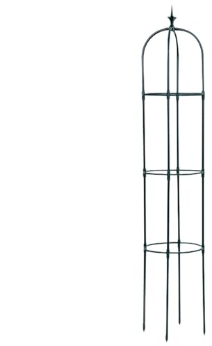 Obelisco - Enrejado para plantas trepadoras al aire libre, enrejado de flores para plantas en maceta, enrejado de jardín resistente para enredaderas, soporte para flores en maceta, soporte para rosas