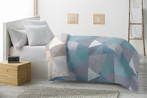 Miracle Home. Edredón nórdico Reversible Anna de Microfibra 360gr/m², Suave y Transpirable Ideal para Invierno, otoño y Primavera. 200X260. Cama 105.