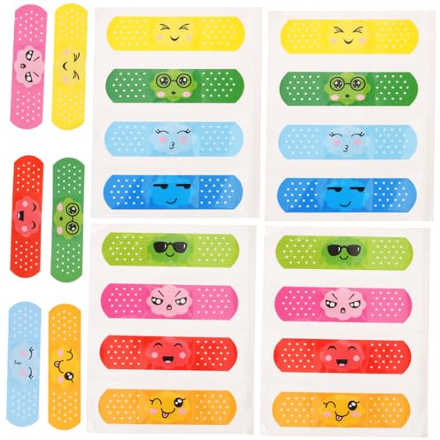 Mikinona 40 piezas Unidades Apósitos Adhesivos Infantiles Impermeables y Transpirables Bandas Adhesivas Elásticas con Dibujos Animados Cuidado sin Irritación para Uso Doméstico y Viaje