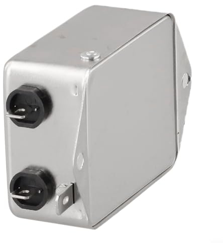 Filtro de alimentación monofásico de doble sección 3A/10A/20A CW4L2-20A-T carcasa de metal para supresión de ruido, rango de frecuencia de 0-30 MHz, pérdida de inserción de 60 dB (CW4L2-20A-T)