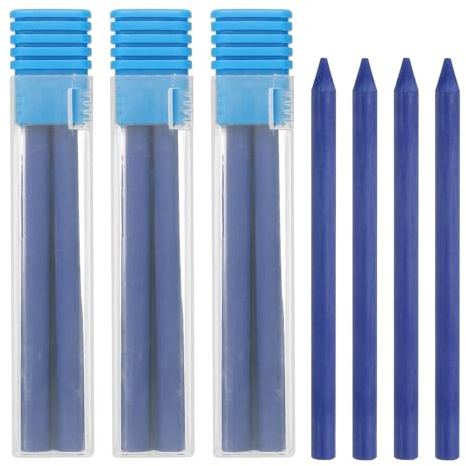PATIKIL 16 Piezas De Recambios De Mina Para Lápiz De Carpintero 5.6mm 2B, Minas Sólidas Y Resistentes A La Rotura Para Lápices Mecánicos De Carpintero, Dibujo Artístico, Color Azul