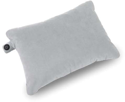 Thermrup Bobo - Cuscino riscaldante mobile con infrarossi, 25 x 35 cm, in velluto, morbido e profondo, per casa e in viaggio (senza power bank) (grigio)