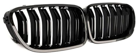 EVEKHAHHRB Calandre Avant Voiture pour Série 5 F10 F11 F18 520 523 525 520d 530d 540i 2010-2017 Calandre Voiture Calandre Course Rein Noir Brillant Grille Pare-Chocs