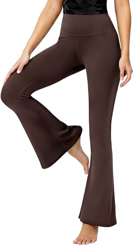 viiotu Flared Leggings Women, High Waisted Yoga Pants for Women, Flared Trousers Bootleg Boot Cut Pants