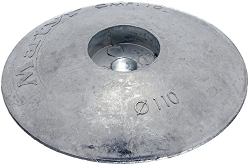 Martyr CMF110Z Pièce et Accessoire pour Camping-Car Anode Gouvernail Rosace, Zinc, Dia 110 mm