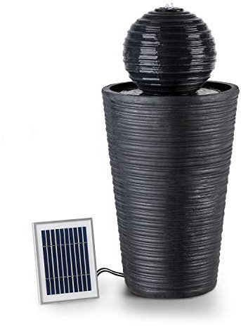 blumfeldt Liquitorre XL Fontaine Solaire de Jardin - Pompe: 200 l/h / IPX8, Panneau Solaire: 2W / 300 cm² Surface photovoltaïque, Batterie : jusqu'à 8 h d'autonomie/ 3,7 V / 2 Ah, Polyrésine