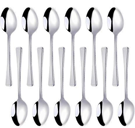 Meisha Stainless Steel Teaspoons, Set of 24, Silver Harley Pattern Tea Spoons Use for Home, Kitchen or Restaurant - Everyday Parish Cutlery