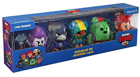 Bizak Brawl Stars Figura de Acción Pack de 5 en Caja. Figuras del Juego multijugador de Combate, articuladas 11cm (64116031)
