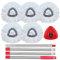 Sgizoku Mop Compatible with Vieda Turbo 2-in-1 EasyWring & Clean Mop Replacement Heads, 5 Microfibre Mop Heads + 1 Mop Head Base + 1 Mop Handle for Floor Mop Set (5 + 1 + 1 Piece)