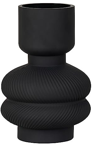 Vase - Vase, verre, noir, ø15x22 cm