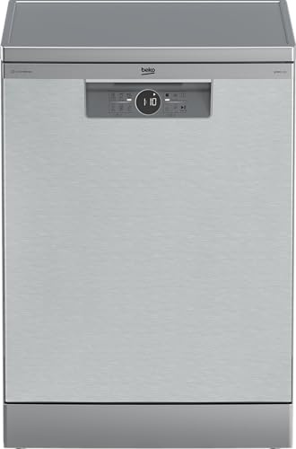Beko BDFN26441SC Geschirrspüler 60 cm, freistehend, unterbaufähig, für 14 Maßgedecke, HygieneIntense, CornerIntense, 6 Programm, 6 Zusatzfunktionen, 3 Spülebenen, TrayWash, Silber