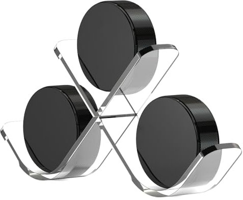 Sikai Hockey-Puck-Halter,Hockey Puck Vitrine Acryl Transparenter Scheibenständer,Stabiles und Robustes Regal für Eishockey-Scheiben, Halterung mit 3 Plattenschächten