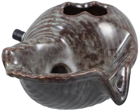 Kisangel Ceramic Conch Water Feature Spitter for Garden Fish Tank Decorative Fountain