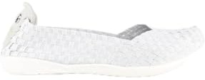 Bernie Mev Chaussures de Ballet Plates Catwalk pour Femmes (White Shimmer, Système Taille Chaussures EU, Adulte, Femme, Numérique, Moyen, 38)