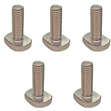 5 tornillos cuadrados de acero inoxidable, tornillos de sujeción para máquina, pernos de inserción de ranura en T para conexiones eléctricas, proyectos de bricolaje (M5 x 30)