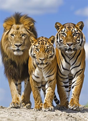 Lion Jigsaw Puzzles for Adults 1000 Piece Jigsaw Puzzles for Adults 1000 Pieces Jigsaws Puzzle Tiger Educational Games, Stress Relief Fun Smart Games, Gifts for Friends Family, Home Decoration g-951