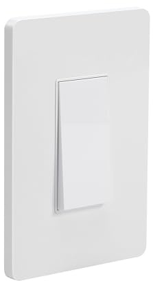 3way Zigbee Smart Light Switch, No Neutral Wire Required,Alexa & Google Home Compatible, Wall Mount Single Button, White Youngzuth，Requires Zigbee HUB