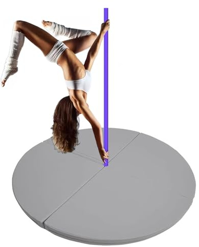 Generisk Pole Dance-matta, vikbar crashpad-matta för Pole Dance – bärbar skyddsmatta för Aerial Fitness, vadderad säkerhetsmatta för Pole Dance, grå, 120 cm x 5 cm (47,2 tum x 2 tum)