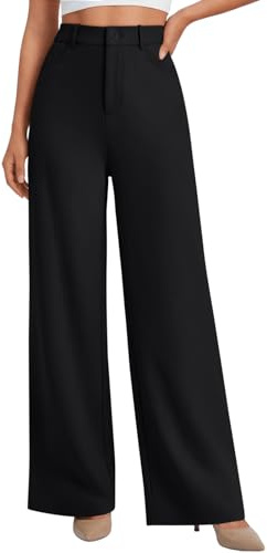 LILLUSORY Women Wide Leg Dress Work Pants Trousers Slacks Pantalones Mujer