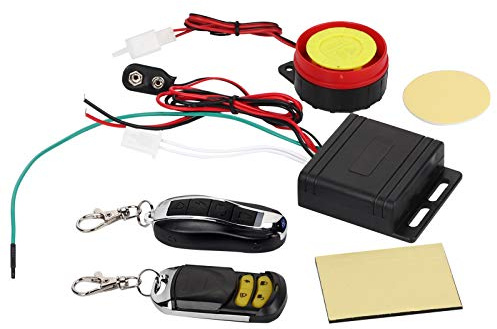 Yctze Alarma de Motocicleta Alarma Antirrobo para Motocicleta de Seguridad para Control Remoto de 12 V Sensor de Vibración de 125 DB Baja Potencia con 2 Controles