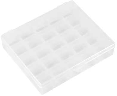 Tomt spolfodral av plast Symaskin Spole Organizer Förvaring Klar låda för 25 spolar Lätt genomskinlig spolbehållare för hushållssömnad Klassisk färg 4,72 x 3,86 x 1,02 tum
