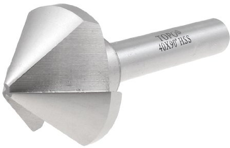 12 mm x 40 mm 90 Grad HSS Fasenfräser Bit silber Ton de