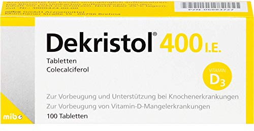 Dekristol 400 I.E. Vitamin D3 Tabletten für Kinder, Säuglinge und Erwachsene 100 Tabletten
