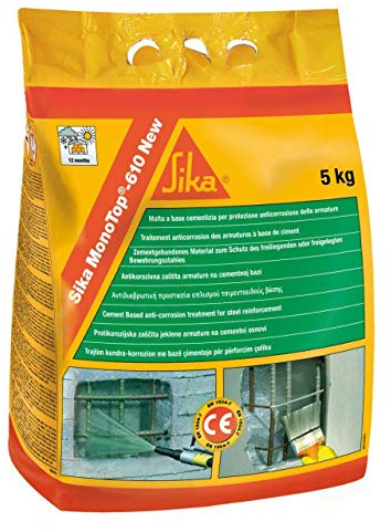 SIKA MONOTOP 610 NEW Tratamiento anticorrosivo óxido hierro armadura 5 kg