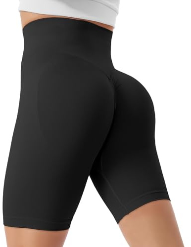 Zhiaek Pantaloncini Palestra Donna Push Up Booty Shorts Donna Sportivi Vita Alta Leggins Corti Collant Estivi Yoga Fitness Allenamento Jogging