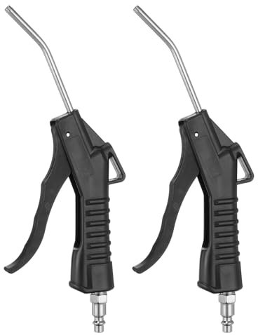 sourcing map 2pcs Air Blow Gun High Flow Air Compressor Blow Gun with 1/4 NPT Male Air Plug and Angled Bent for Industrial Household Air Tools Removing Dust Cleaning