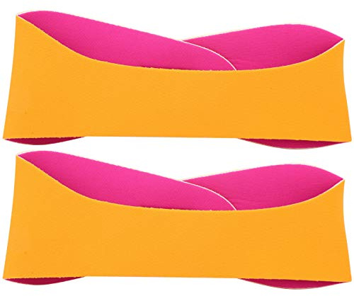 GUOHOQIX Diadema de natación para mujer, impermeable, antideslizante, de neopreno, para yoga, natación y ejercicio, con cierre ajustable de, banda elástica para el sudor para (Naranja)