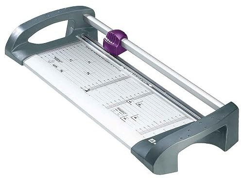 Avery A3 Office Paper Cutter Trimmer, Lightweight Paper Cutter, Black and Teal, 12 Sheet Capacity, A3TR