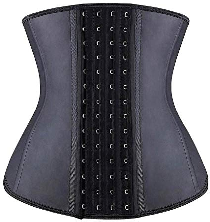 YIANNA Faja Reductora Mujer Cinturilla Colombiana Waist Trainer Corset Reductor Abdomen Body Shaper Moldeadora Post Liposuccion Corsé Negro S 11788