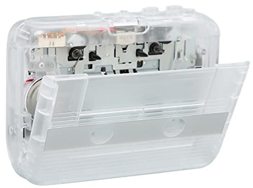 Bluetooth Kassettenspieler, Tragbarer Kassetten Audio Musikplayer, Stereo Kassettenspieler mit 3,5 mm Klinkenkopfhörer, Lautsprecher, Auto Reverse Retro Kassettenspieler (Weiß)