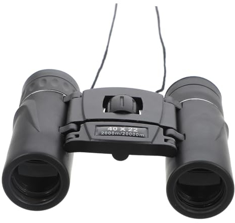 HOMSFOU Binoculares Pequeños 40x22 Compactos para Observación De Aves y Senderismo, Diseño Portátil para Adultos y Niños, Binoculares De Bolsillo Livianos Color Negro
