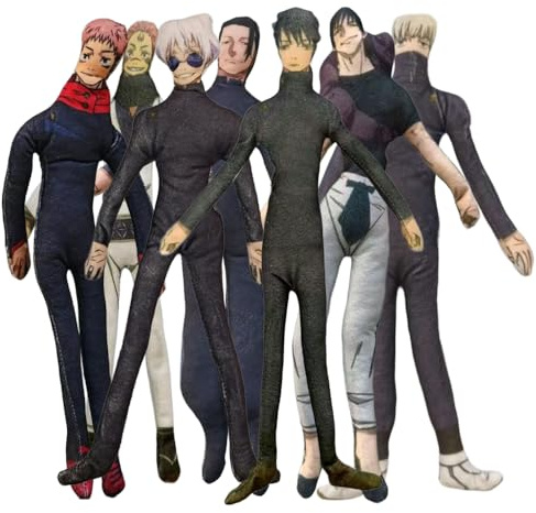 7 st Gojo Satoru Geto Suguru plyschfigur JJK Fushiguro Toji anime rolig vridbar kudde mjuka fyllda prydnadskuddar för hem bil soffa dekoration gåvor 38 cm