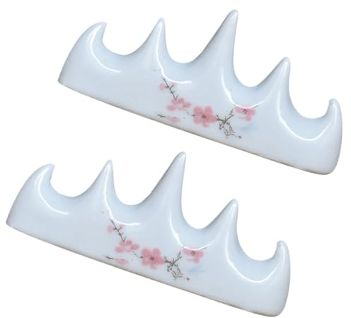 HOODANCOS Soporte Pack Práctico para Cerámica de Blanco Pinceles para Almacenar de 2 Varios estilos Caligrafía, Adecuado para Creación de Pintura y Escritura Artística Varios estilos