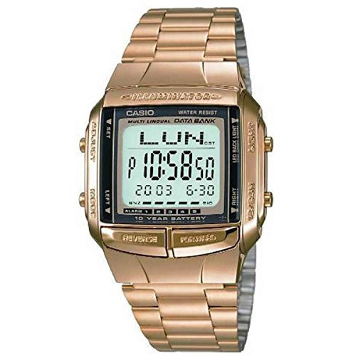 Casio HerrenArmbanduhr Digital Quarz Edelstahl DB-360GN-9AEF