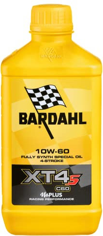 Bardahl - Lubrificante Moto XT4S C60 10W60, Olio 100% Sintetico per Moto 4 Tempi, Impiego Sportivo, Racing Performance, Formula Polar Plus, 1 Litro