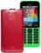 Original Favory Etui Tasche für Nokia 216 | 216 Dual SIM Leder Etui Handytasche Ledertasche Schutzhülle Case Hülle Lasche mit Rückzugfunktion* in Rot