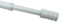 GARDINIA Vitragestange Zylinder, Ausziehbar, Metall-Stange inkl. 2 Schraubhaken, Scheibenstange, Ø 10 mm, Länge 40-65 cm, Weiß