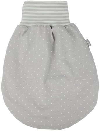 Lilakind“ Baby Kinder Winter Schlafsack Strampelsack Pucksack Gefüttert Jersey Punkte Grau Gr. XL - Made in Germany