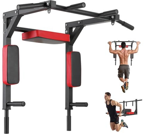 Klimmzugstange zur Wandmontage, Multifunktionale Pull-Up-Bar Trainingsstange Dip-Station für das Training zu Hause, Power Tower Trainingsgewicht bis zu 200kg