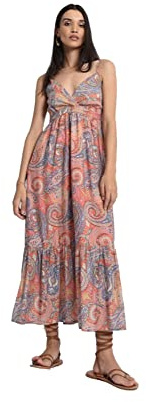 MOLLY BRACKEN Abito Lungo con Volant E Spalline Sottili S/S 2023 N15BE (M)