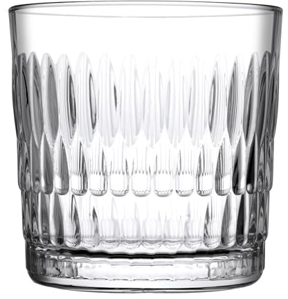 Pasabahce Regnglas Whiskyglas - Transparent Set Med 6 St, 300 ml - Perfekt för Whisky/Juice - Från House of Pasabahce, Turkiet